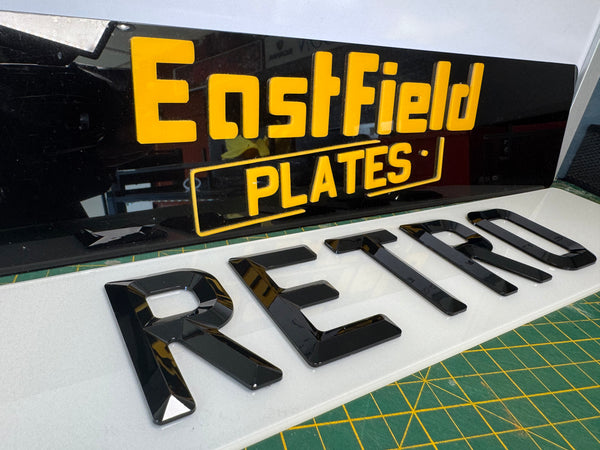 Retro Style Number Plates