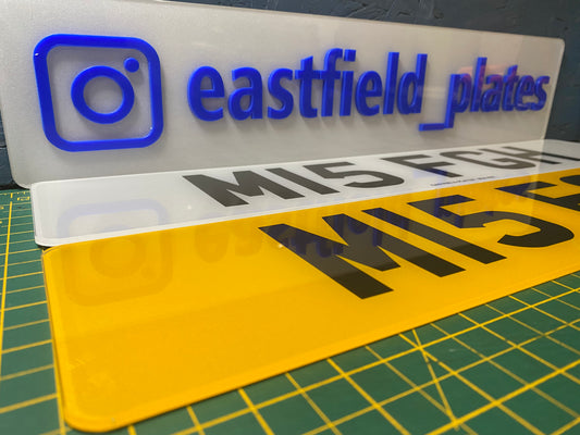 Standard Printed Number Plates 2D