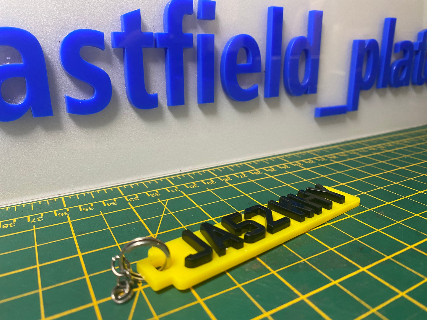 4D Number Plate Keychains