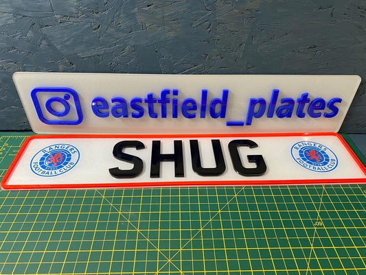 Personalised 4D Name Plate, Truck Plate, Man Cave, Shed, Workshop