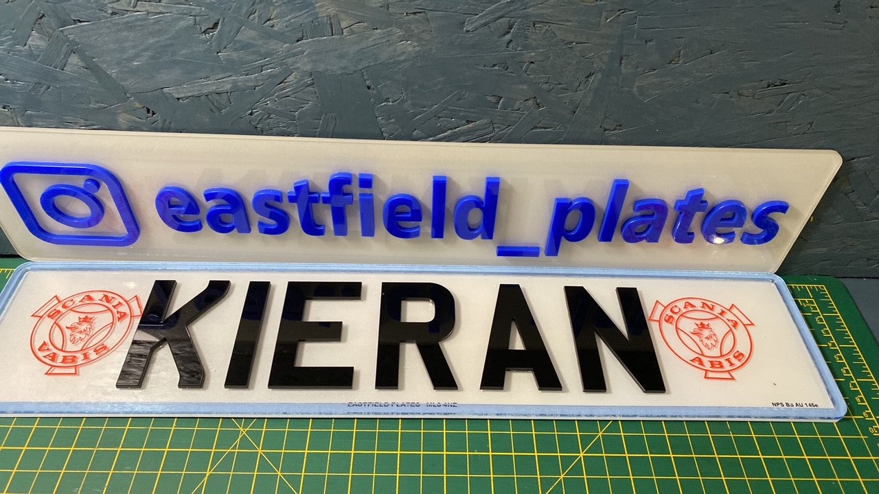 Personalised 4D Name Plate, Truck Plate, Man Cave, Shed, Workshop