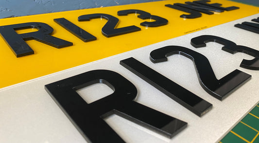 4D 3mm Acrylic Number Plates